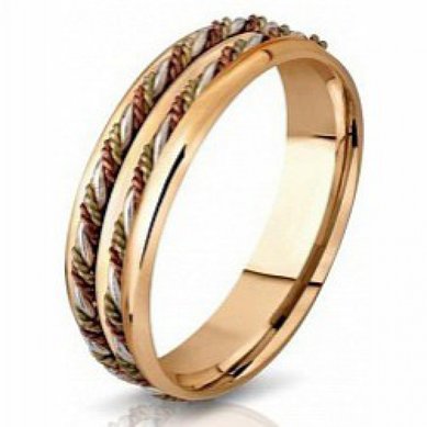 Обручальное кольцо С-507-Т11157 - Ювелирный салон Тутанхамон