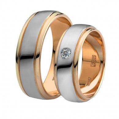 Обручальные кольца 10-210 | 10-211-Ю99 - Ювелирный магазин Юверос