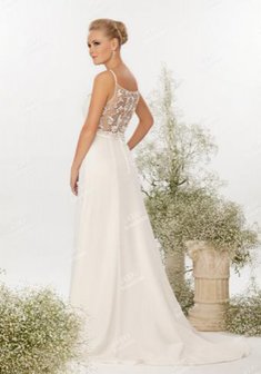 Свадебное платье bb063-А55827. А-силуэт, длинное со шлейфом.