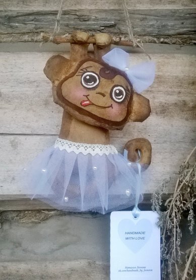 Кофейная мартышуля Л77244 - мастер Наталья Леонова